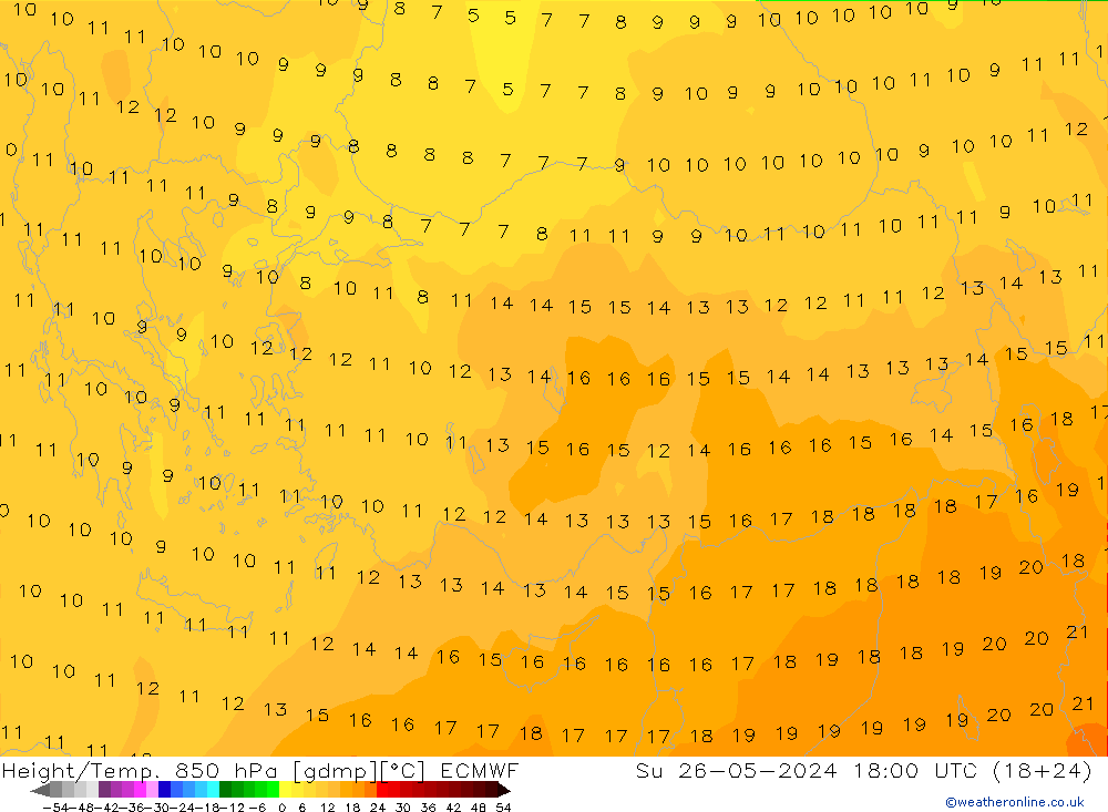 Z500/Rain (+SLP)/Z850 ECMWF  26.05.2024 18 UTC