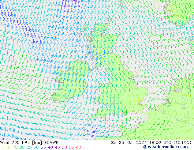  700 hPa ECMWF  25.05.2024 18 UTC