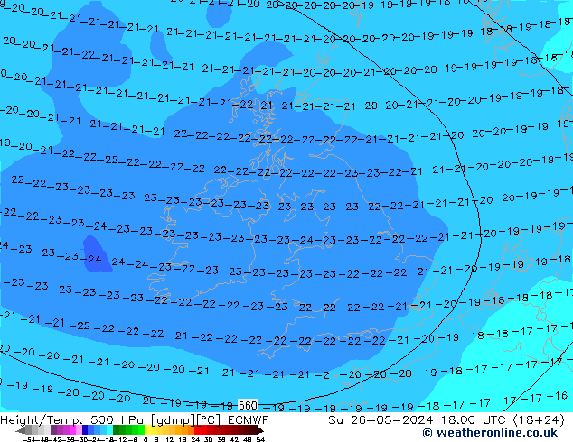 Z500/Rain (+SLP)/Z850 ECMWF dim 26.05.2024 18 UTC