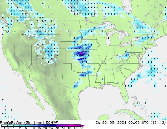 Z500/Rain (+SLP)/Z850 ECMWF nie. 26.05.2024 06 UTC