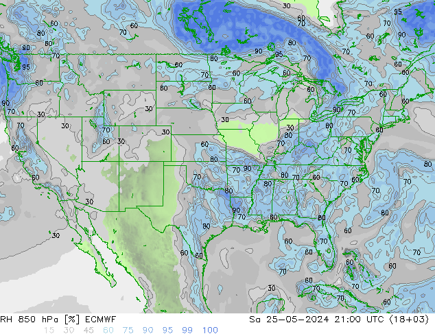 850 hPa Nispi Nem ECMWF Cts 25.05.2024 21 UTC