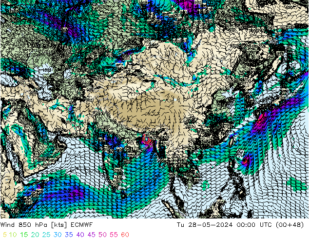  850 hPa ECMWF  28.05.2024 00 UTC