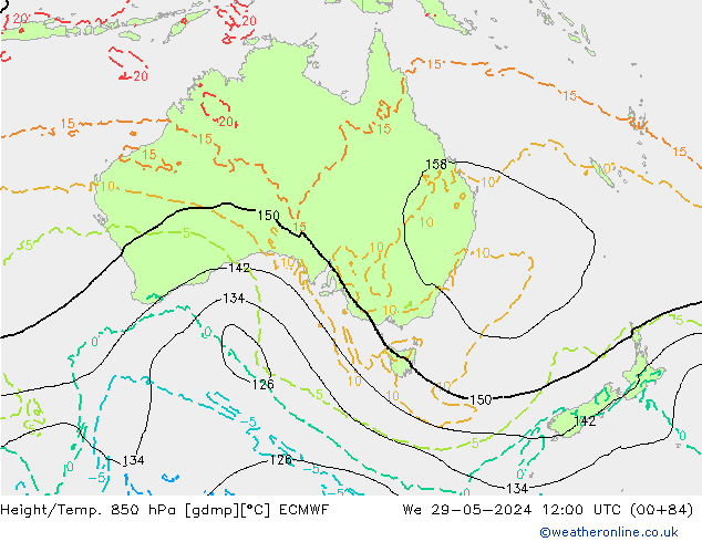 Z500/Regen(+SLP)/Z850 ECMWF wo 29.05.2024 12 UTC