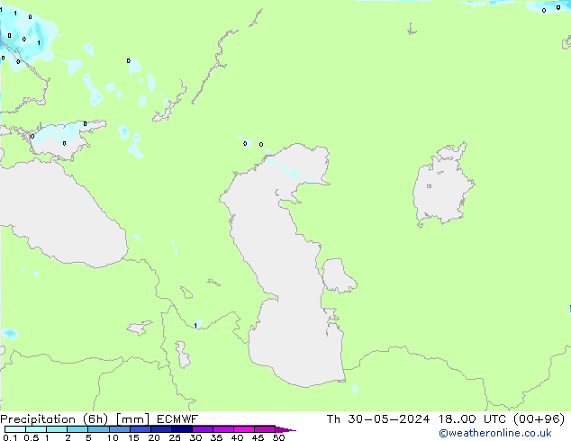 Z500/Rain (+SLP)/Z850 ECMWF Čt 30.05.2024 00 UTC