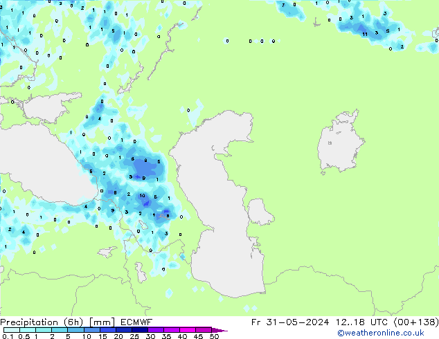 Z500/Rain (+SLP)/Z850 ECMWF Fr 31.05.2024 18 UTC