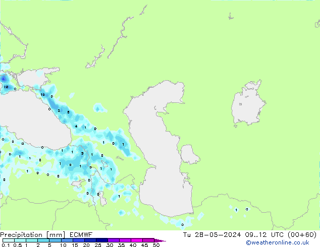 Precipitazione ECMWF mar 28.05.2024 12 UTC