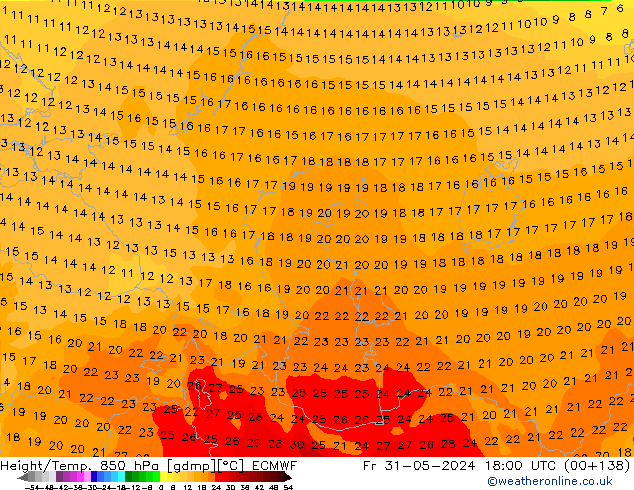 Z500/Rain (+SLP)/Z850 ECMWF Fr 31.05.2024 18 UTC