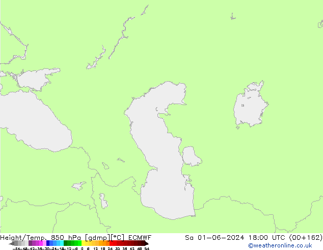 Height/Temp. 850 hPa ECMWF Sa 01.06.2024 18 UTC