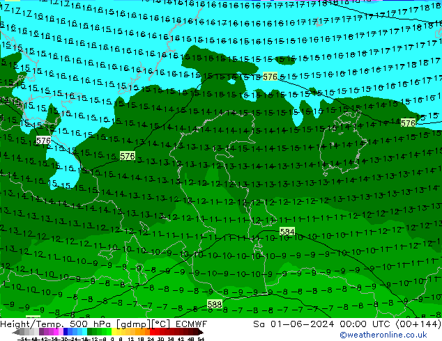 Z500/Rain (+SLP)/Z850 ECMWF Sa 01.06.2024 00 UTC