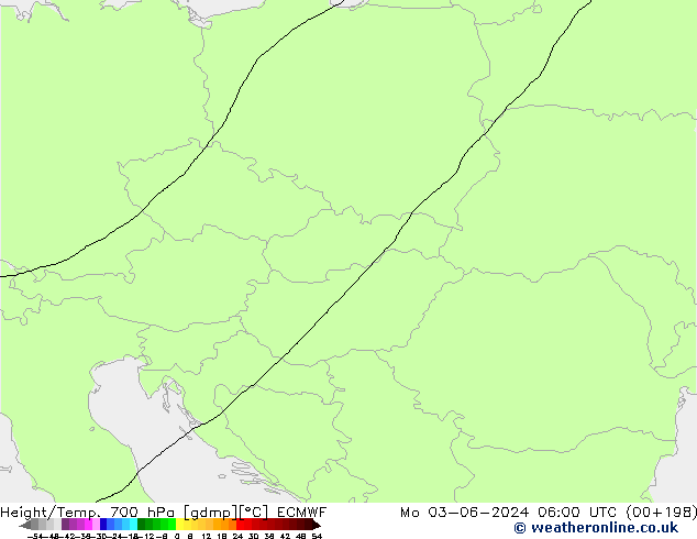 Height/Temp. 700 hPa ECMWF Po 03.06.2024 06 UTC
