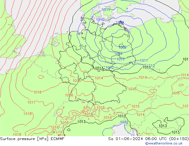 Yer basıncı ECMWF Cts 01.06.2024 06 UTC