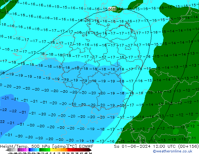 Z500/Yağmur (+YB)/Z850 ECMWF Cts 01.06.2024 12 UTC