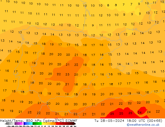 Z500/Rain (+SLP)/Z850 ECMWF mar 28.05.2024 18 UTC