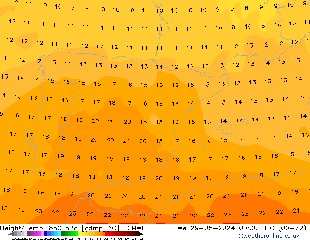 Z500/Regen(+SLP)/Z850 ECMWF wo 29.05.2024 00 UTC