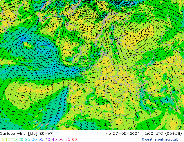  10 m ECMWF  27.05.2024 12 UTC