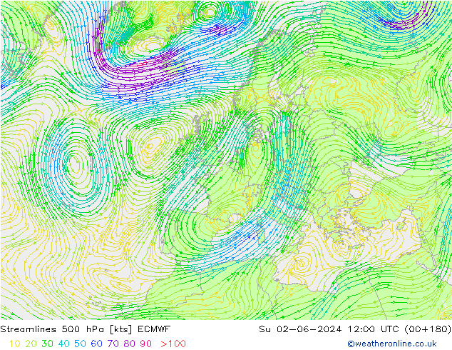  500 hPa ECMWF  02.06.2024 12 UTC