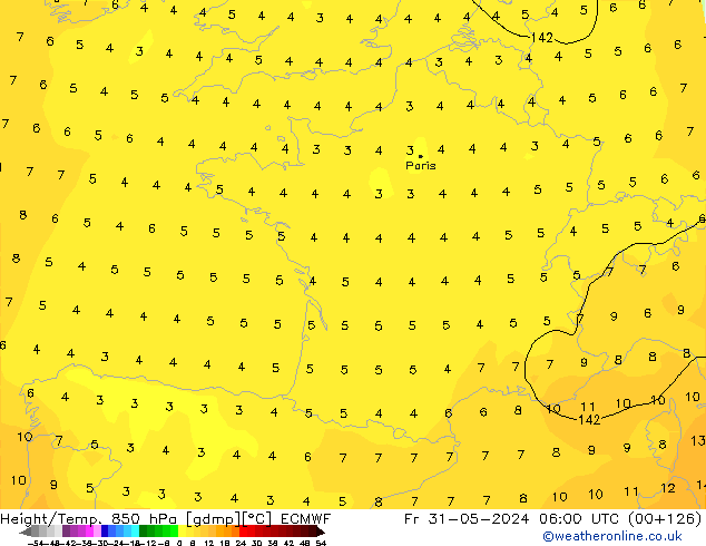 Z500/Rain (+SLP)/Z850 ECMWF Pá 31.05.2024 06 UTC