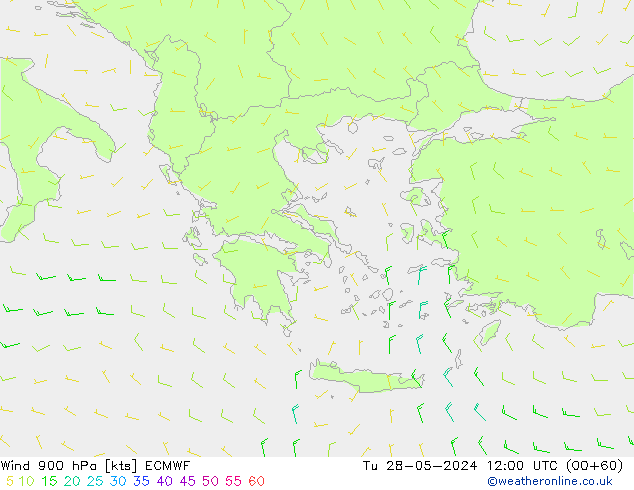 Wind 900 hPa ECMWF Tu 28.05.2024 12 UTC