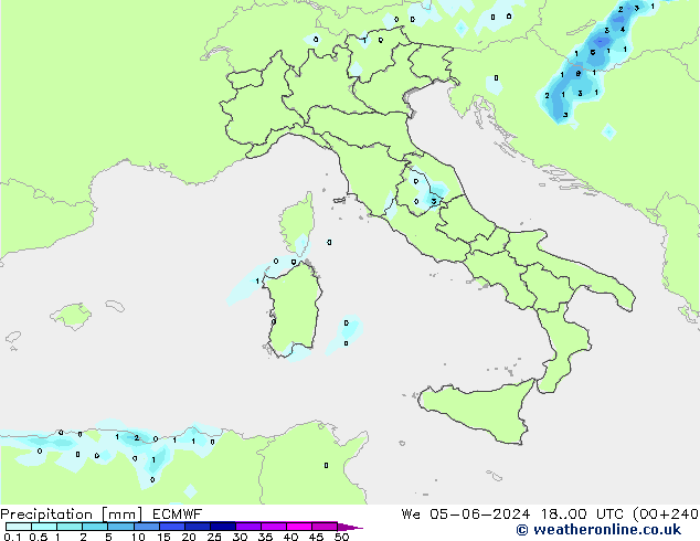 Precipitation ECMWF We 05.06.2024 00 UTC