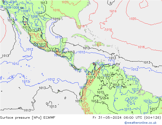 Yer basıncı ECMWF Cu 31.05.2024 06 UTC