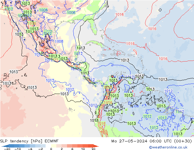 tendencja ECMWF pon. 27.05.2024 06 UTC