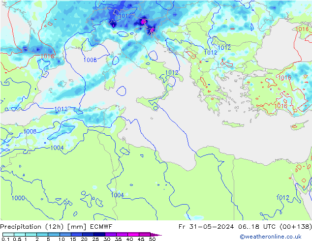 opad (12h) ECMWF pt. 31.05.2024 18 UTC