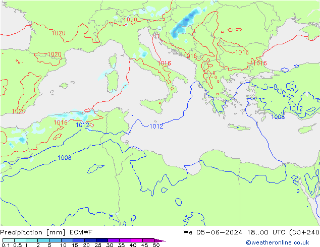 Precipitation ECMWF We 05.06.2024 00 UTC