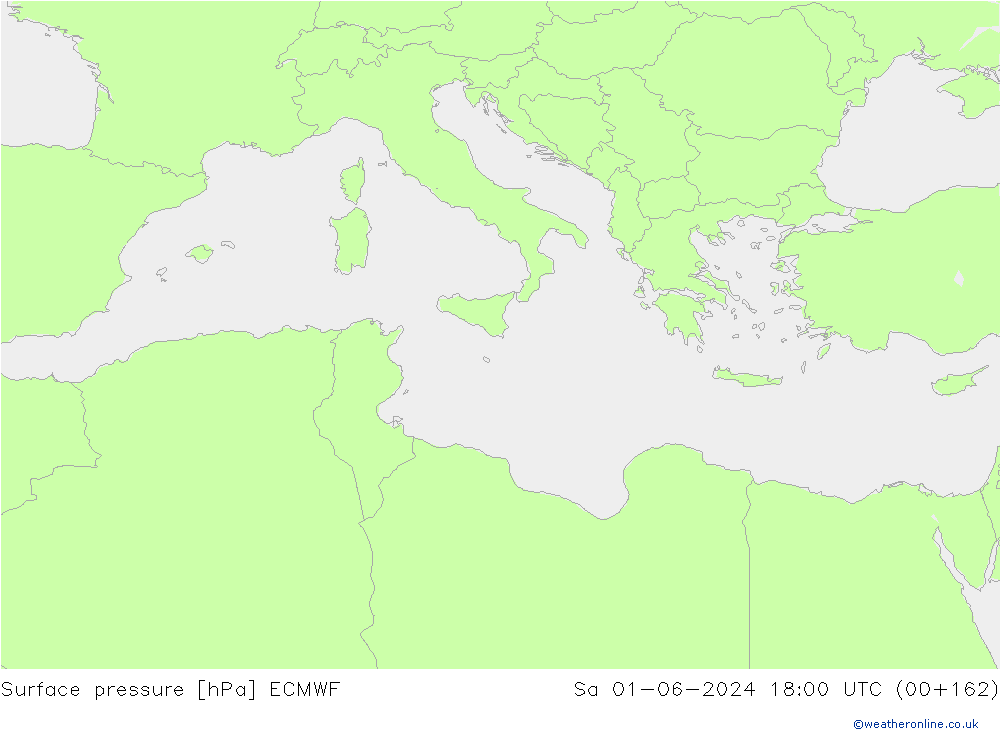 Surface pressure ECMWF Sa 01.06.2024 18 UTC