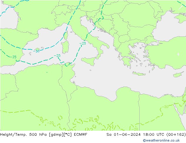 Z500/Rain (+SLP)/Z850 ECMWF sáb 01.06.2024 18 UTC