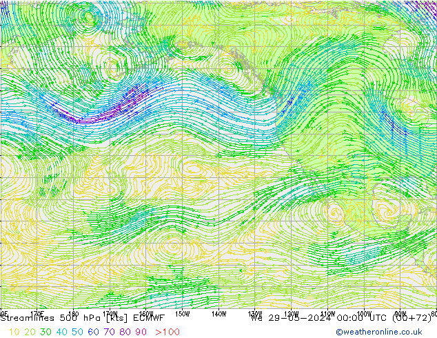 ветер 500 гПа ECMWF ср 29.05.2024 00 UTC