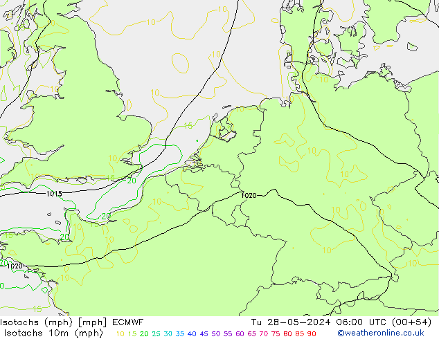 Isotachs (mph) ECMWF Ter 28.05.2024 06 UTC