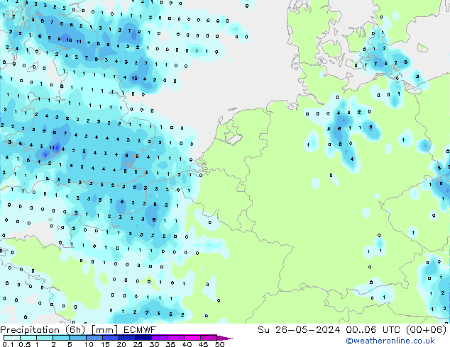 Z500/Rain (+SLP)/Z850 ECMWF So 26.05.2024 06 UTC