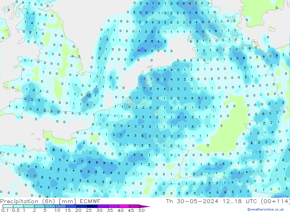 Z500/Yağmur (+YB)/Z850 ECMWF Per 30.05.2024 18 UTC