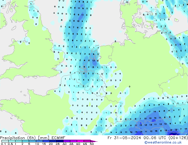 Z500/Rain (+SLP)/Z850 ECMWF Fr 31.05.2024 06 UTC