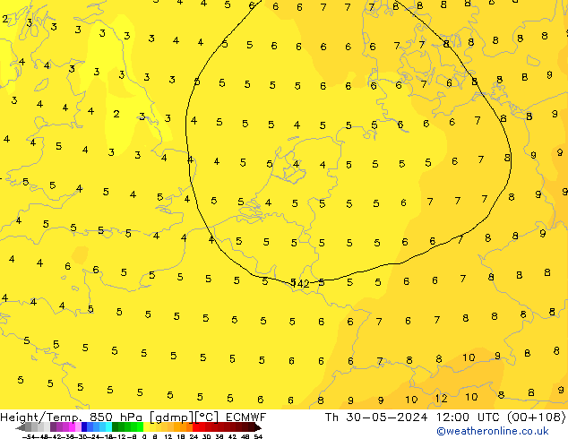 Z500/Regen(+SLP)/Z850 ECMWF do 30.05.2024 12 UTC