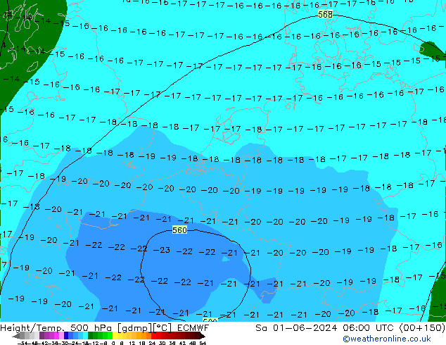 Z500/Rain (+SLP)/Z850 ECMWF sáb 01.06.2024 06 UTC