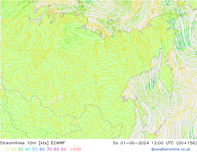 Rüzgar 10m ECMWF Cts 01.06.2024 12 UTC