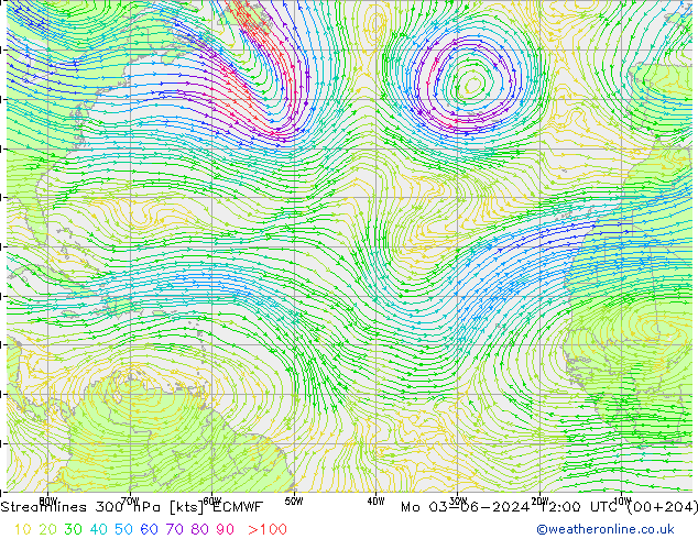  300 hPa ECMWF  03.06.2024 12 UTC