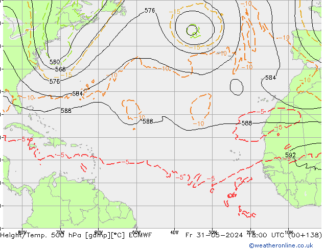 Z500/Rain (+SLP)/Z850 ECMWF пт 31.05.2024 18 UTC