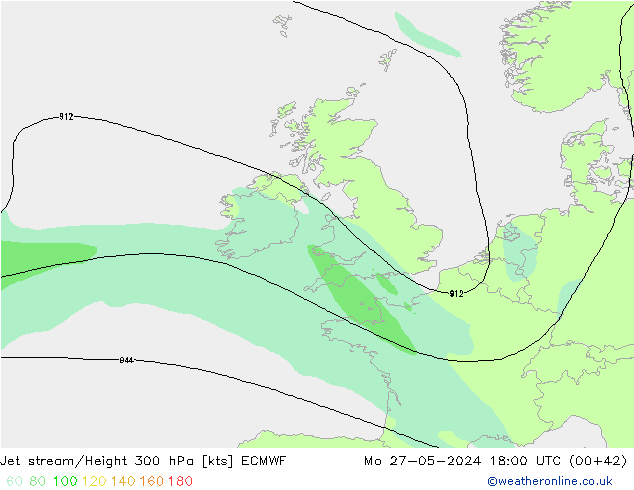 Jet Akımları ECMWF Pzt 27.05.2024 18 UTC