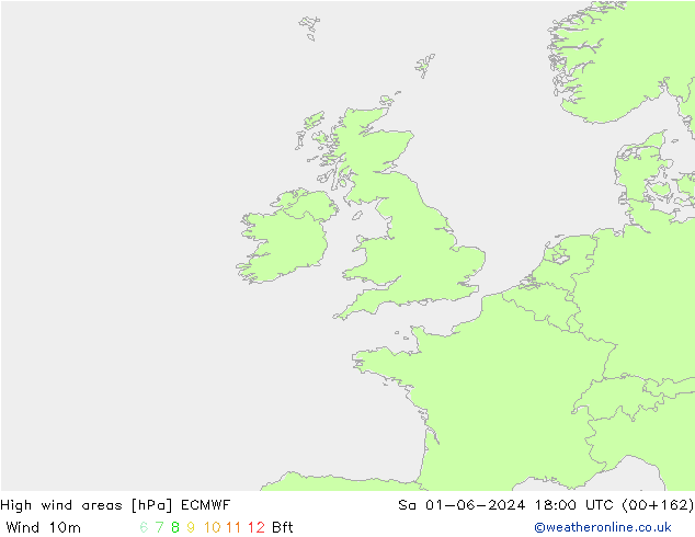 High wind areas ECMWF  01.06.2024 18 UTC