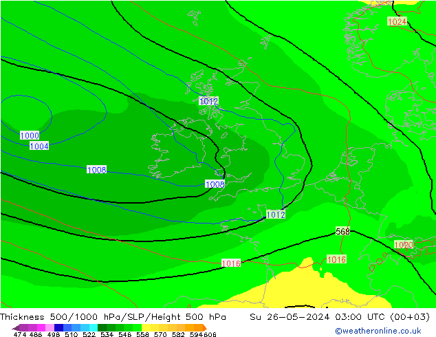 Thck 500-1000hPa ECMWF dim 26.05.2024 03 UTC