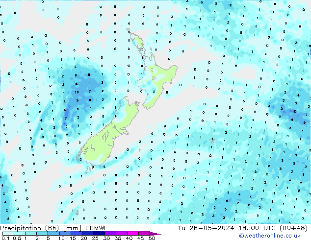 Z500/Yağmur (+YB)/Z850 ECMWF Sa 28.05.2024 00 UTC