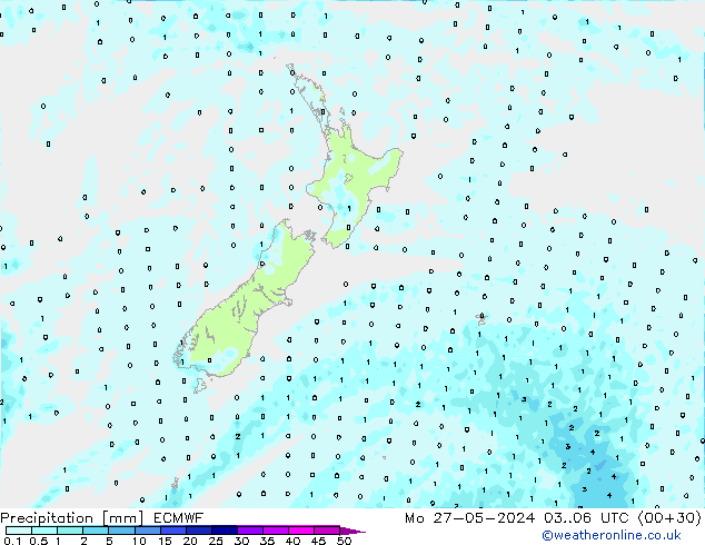 Precipitation ECMWF Mo 27.05.2024 06 UTC