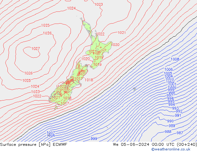 Yer basıncı ECMWF Çar 05.06.2024 00 UTC