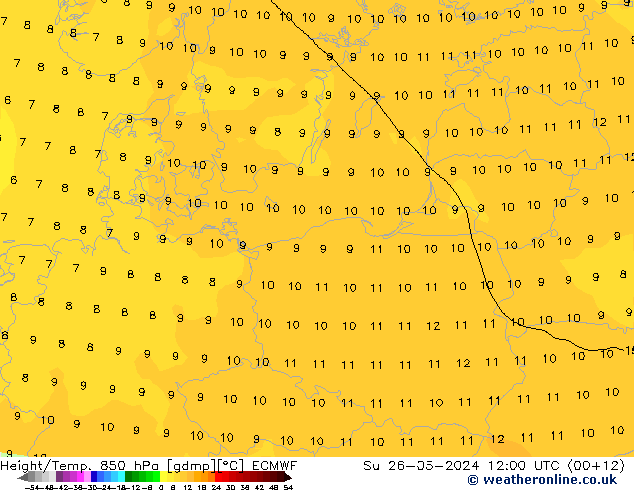 Z500/Regen(+SLP)/Z850 ECMWF zo 26.05.2024 12 UTC