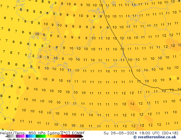 Z500/Rain (+SLP)/Z850 ECMWF Su 26.05.2024 18 UTC