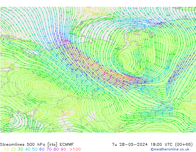 Rüzgar 500 hPa ECMWF Sa 28.05.2024 18 UTC