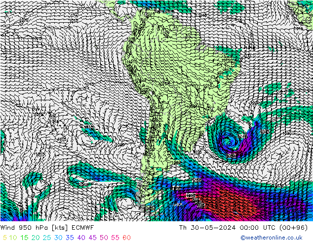  950 hPa ECMWF  30.05.2024 00 UTC