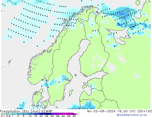 Z500/Rain (+SLP)/Z850 ECMWF Mo 03.06.2024 00 UTC